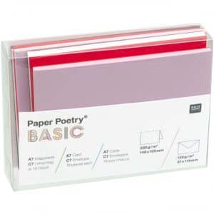 Paper Poetry Kartenset Basic C7 36teilig