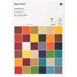 Paper Poetry Bastelblock Super Earthy Colours A4 180g/m² 30 Blatt