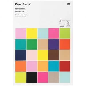 Paper Poetry Bastelblock Super Multi Colours A3 20 Blatt