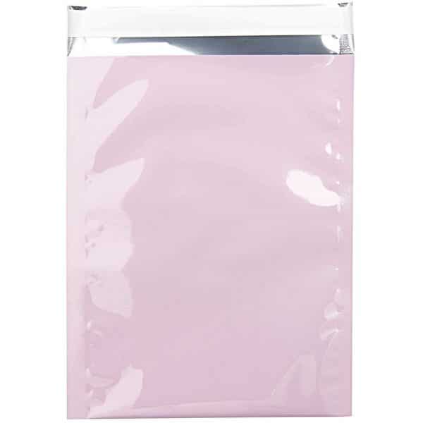 Rico Design Versandtaschen Metallic C5 5 Stück rosa