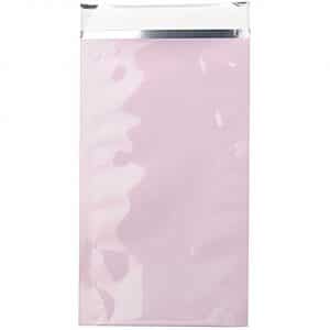 Rico Design Versandtaschen Metallic DIN lang 5 Stück rosa