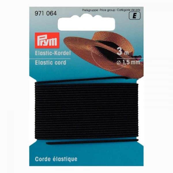 Prym Elastic Kordel Gummi schwarz 1