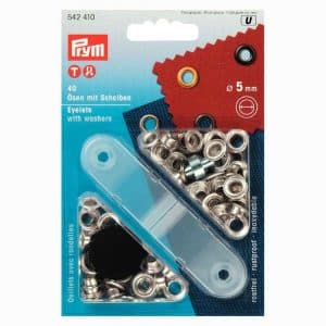 Prym Ösen mit Scheiben silber 5mm 40 Stück