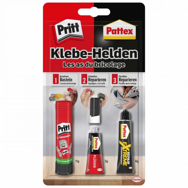 Pritt/Pattex Klebehelden Kleber 3teilig