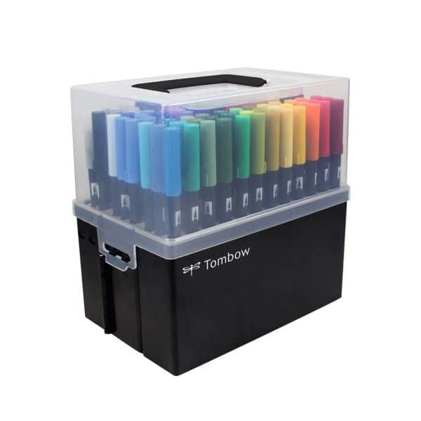 Tombow ABT Dual Brush Pen in der Stiftebox 107 Farben und Blender