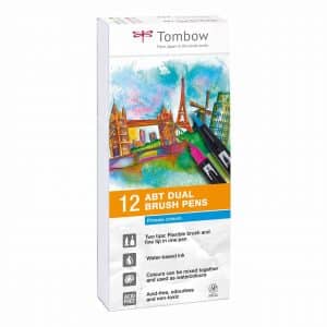 Tombow ABT Dual Brush Pen Primärfarben 12er Set