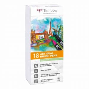 Tombow ABT Dual Brush Pen Pastellfarben 18er Set