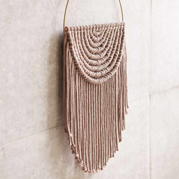 Makramee Set Runder Wandbehang aus Rico Macrame Onesize taupe