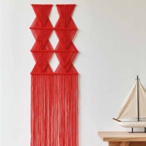 Makramee Set Wandbehang aus Rico Macrame Onesize rot