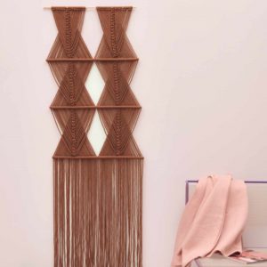 Makramee Set Wandbehang aus Rico Macrame Onesize nougat