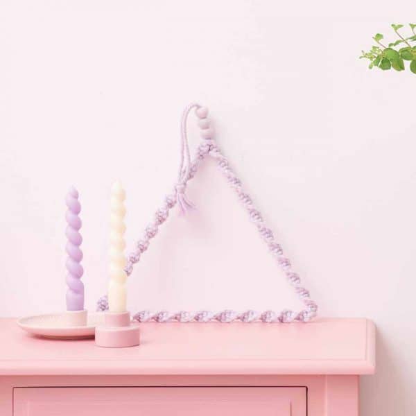 Makramee Set Umknotetes Dreieck aus Rico Macrame Onesize lavendel