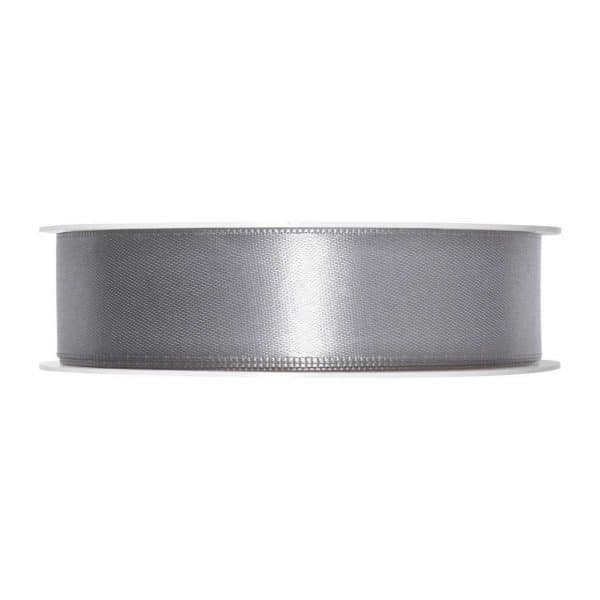 Satinband 25mm 5m grau