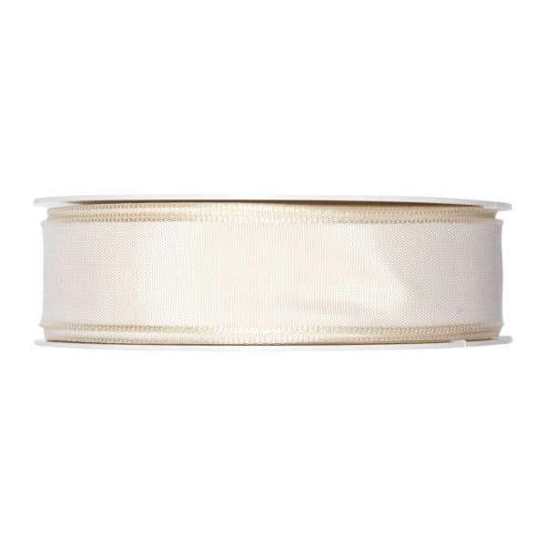 Drahtkantenband 25mm 5m creme