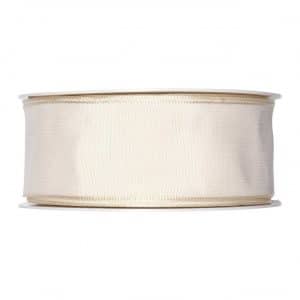 Drahtkantenband 40mm 5m creme