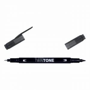 Tombow TwinTone Fasermaler black