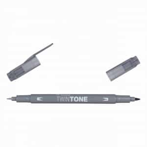 Tombow TwinTone Fasermaler grey