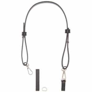 Rico Design Kunstleder Schulterriemen mit Karabinern kurz schwarz-silber 12x7...