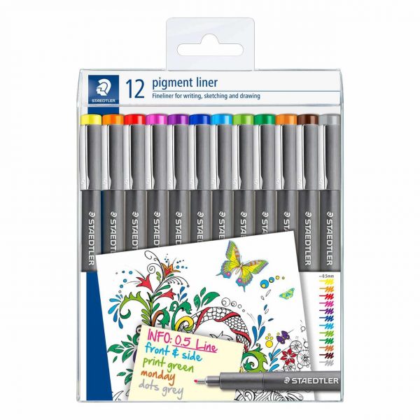 Staedtler Pigment Liner 308 Fineliner 12 Stück