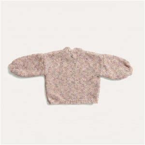 Strickset Pullover Modell 07 aus Baby Merino Nr. 02 62/68 lila-efeu