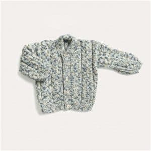 Strickset Jacke Modell 12 aus Baby Merino Nr. 02 44/50 marine-vanille