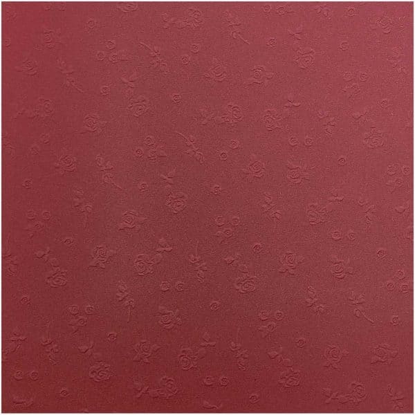 folia Prägekarton Rosen 50x70cm 220g/m² hochrot