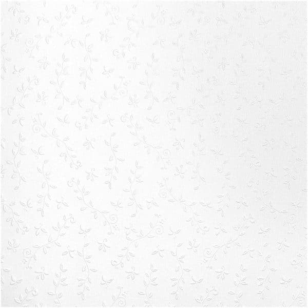folia Prägekarton Ornament 50x70cm 220g/m² perlweiß