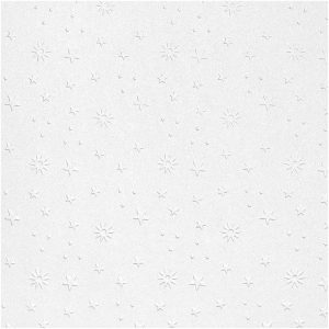 folia Prägekarton Sterne 50x70cm 220g/m² perlweiß