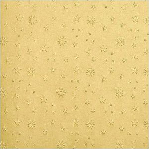 folia Prägekarton Sterne 50x70cm 220g/m² gold