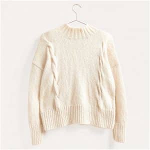 Strickset Pullover Modell 07 aus Lovewool Nr. 15 40/42 creme