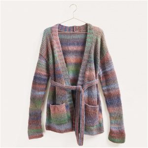 Strickset Cardigan Modell 36 aus Lovewool Nr. 15 36/38 rost-petrol