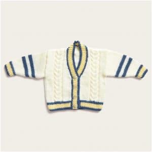 Strickset Jacke Modell 02 aus Baby Nr. 34 92/98 vanille