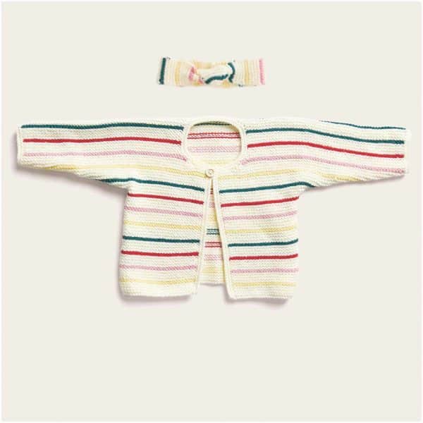 Strickset Stirnband und Jacke Modell 07/09 aus Baby Nr. 34 62/68