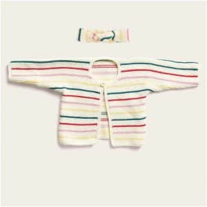 Strickset Stirnband und Jacke Modell 07/09 aus Baby Nr. 34 68/74