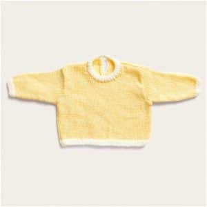 Strickset Pullover Modell 19 aus Baby Nr. 34 44/50 vanille