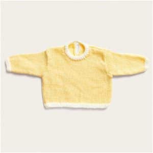 Strickset Pullover Modell 19 aus Baby Nr. 34 56/62 vanille