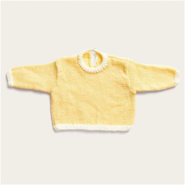 Strickset Pullover Modell 19 aus Baby Nr. 34 56/62 vanille