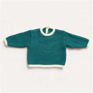 Strickset Pullover Modell 19 aus Baby Nr. 34 56/62 tanne