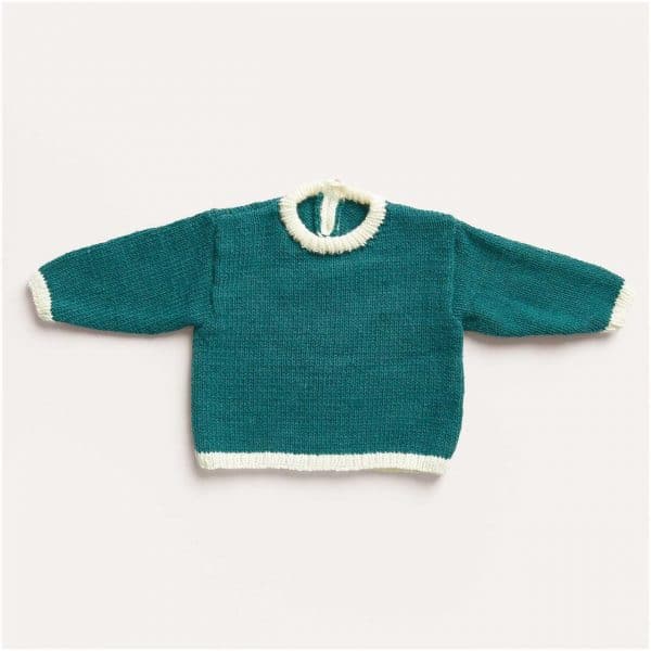 Strickset Pullover Modell 19 aus Baby Nr. 34 92/98 tanne