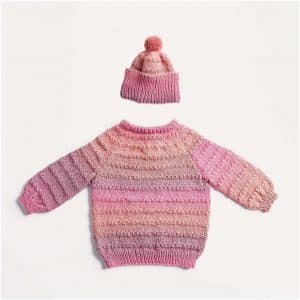 Strickset Pullover und Mütze Modell 10/11 aus Baby Nr. 35 56/62