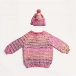 Strickset Pullover und Mütze Modell 10/11 aus Baby Nr. 35 68/74