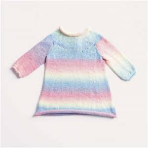 Strickset Kleid Modell 17 aus Baby Nr. 35 56/62