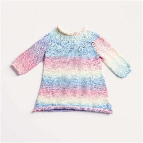 Strickset Kleid Modell 17 aus Baby Nr. 35 62/68