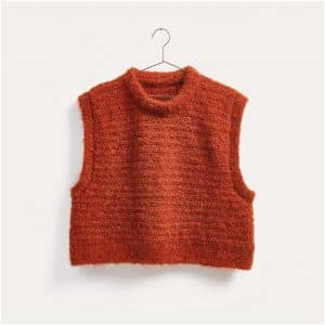 Häkelset Pullunder Modell 01 aus Winter Crochet Collection XL rost
