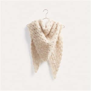 Häkelset Dreieckstuch Modell 05 aus Winter Crochet Collection Onesize natur