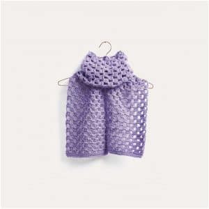 Häkelset Schal Modell 06 aus Winter Crochet Collection Onesize lila