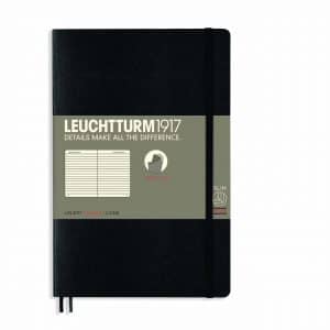 LEUCHTTURM1917 Notizbuch Paperback liniert Softcover B6 schwarz