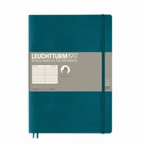 LEUCHTTURM1917 Notizbuch Composition liniert Softcover B5 pacific gren