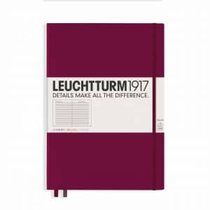 LEUCHTTURM1917 Notizbuch Master Slim liniert Hardcover A4+ port red
