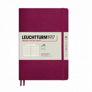 LEUCHTTURM1917 Notizbuch Medium liniert Softcover A5 port red