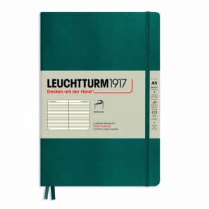 LEUCHTTURM1917 Notizbuch Medium liniert Softcover A5 pacific green